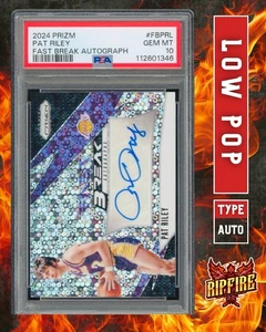2024-25 Panini Prizm Pat Riley Fast Break Silver Prizm Auto Lakers  POP 1 RARE - Picture 1 of 3