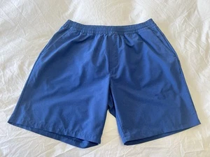Hill City | SZ Large Activewear Blue Shorts Regular Fit Mid Rise Elastic Waist - Picture 1 of 9