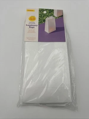 "Paquete de 6 bolsas luminarias interiores/exteriores Sun Squad blancas reutilizables de resina 10""x 5""x3""" Foto 1 de 4