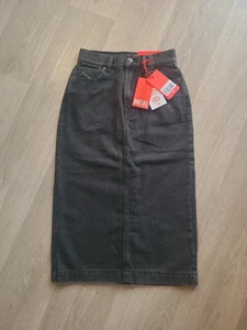 Diesel De-Ronny Faded Black Denim Pencil Skirt Waist 24” - Picture 1 of 9