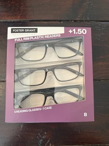 Foster Grant Design Optics Classic Reading Glasses 3 Pack +1.50 Open Box Type B - Picture 1 of 2