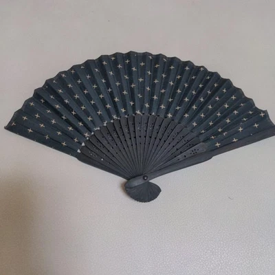 折叠 Sensu 风扇 深灰色图案 迷你 尺寸 15 厘米 — 第 1/4 张图片