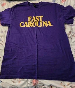 Gildan ECU East Carolina University Pirates Purple Tee Shirt Adult Medium NWOT - Picture 1 of 3