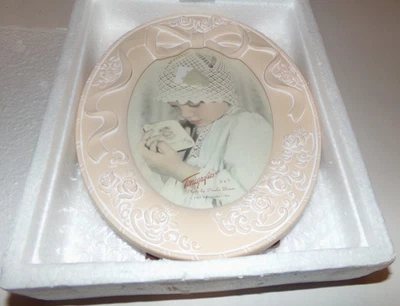 Marco de fotos de cerámica Terragrafics rosa floral rosas 5x7 Terra Blanca ovalado 5750 Foto 1 de 4