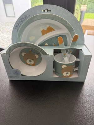 Sterntaler Geschirrter 3Tlg Geschirrset Tasse Teller Bescher Besteck - Bild 1 von 4