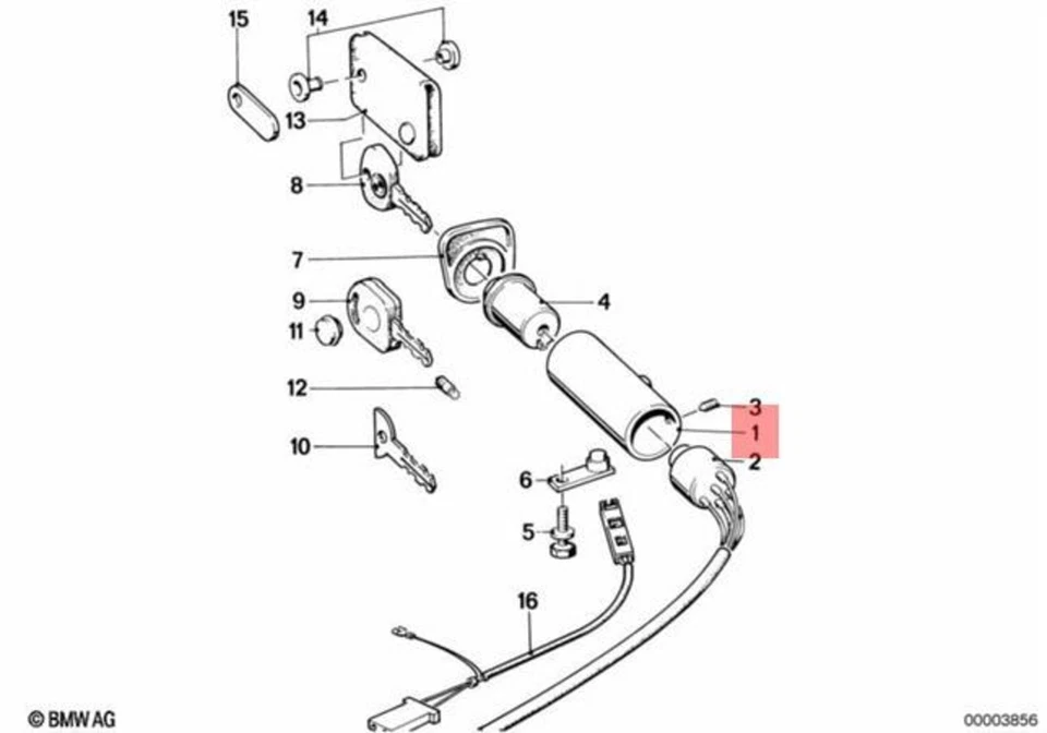 Cerradura de dirección original BMW E28 518 518i 520i 524td 525e 525i 528e 32321154934 Foto 1 de 1