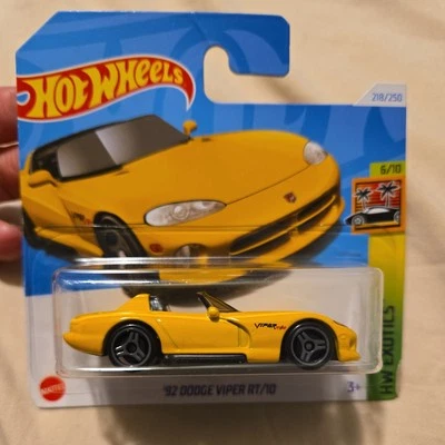 Hot Wheel SHORT CARD 2024 HW EXOTICS 92 DODGE VIPER RT/10 YELLOW 6/10 - Image 1 of 3