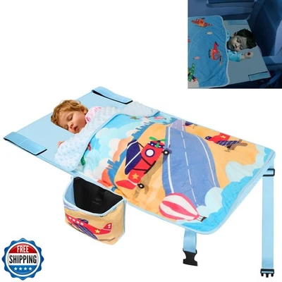 Cama de avión Untree para niño pequeño con manta, elementos esenciales de viaje de avión para bebé Foto 1 de 4