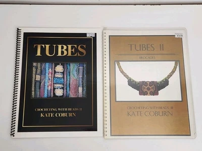 Tubes 1 & 2 Kate Coburn Crocheting With Beads Beadwork Jewelry Pattern Book Lot - Image 1 of 4