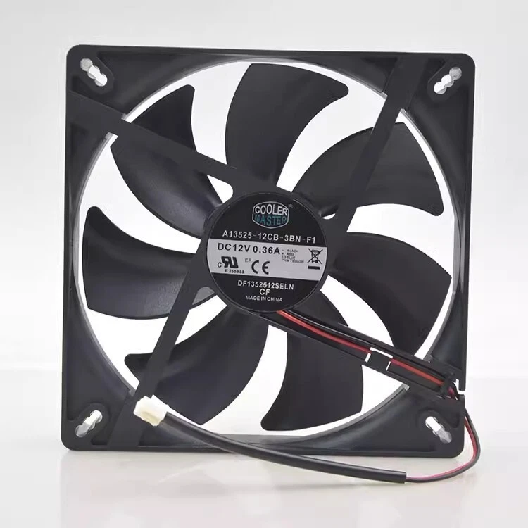 Cooler Master A13525-12CB-3BN-F1 12V 0.36A 13525 13.5CM 2-Pin Silent Cooling Fan - Image 1 of 2