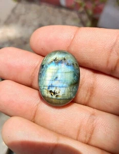 Multicolor Natural Labradorite Stone Cabochon For Pendent 31cts 24x18x8mm S-15 - Picture 1 of 7
