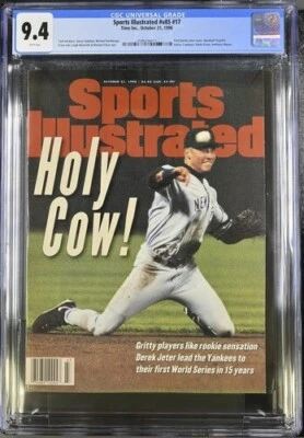 Derek Jeter 21 de octubre de 1996 primera portada Sports Illustrated RC Holy Cow CGC 9,4 Foto 1 de 2