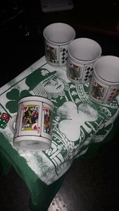 "A Lot O' Luck" 4 Johar Intl. "Card Mugs" + Vegas Dice + Lucky Tee (see descrip) - Picture 1 of 7