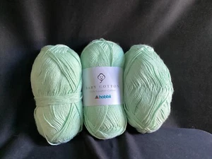 3 Hobbii “Baby Cotton” Color #9-Mint Green - Picture 1 of 2