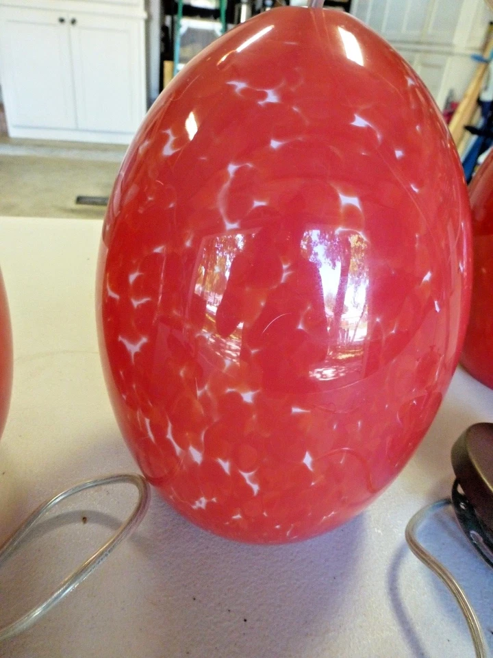 Tech Lighting Brilliant Red Firefrit Merano Glass Shade 4.5" & 7.3" diameter 10" - Image 1 of 4