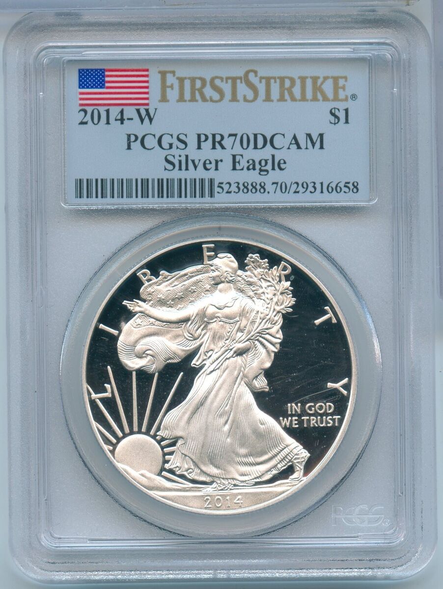 PCGS Certified PR 70 Graded 2014 Silver Bullion Coins for PCGS Certified PR 70 Graded 2014 Silver Bullion Coins for