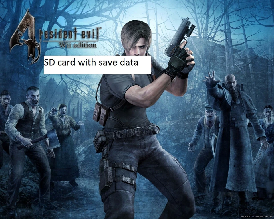 GAME-SAVE on SD CARD for Resident Evil 4, Nintendo Wii cheat file ALL GUNS!
