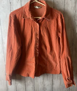 Royal Robbins Hemd Damen mittelbraun Cord Knopfleiste einfarbig Freizeit Oberteil - Bild 1 von 6