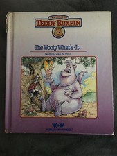 Vtg 1985 TEDDY RUXPIN BOOK THE WOOLY WHAT'S-IT WORLDS OF WONDER~Hardcover BOOK