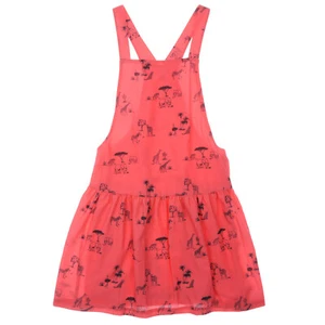 Mädchen Coral Pinafora Kleid 7 8 9 10 11 12 - Bild 1 von 3