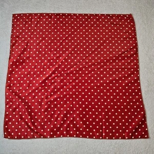 Vintage Rust Polka Dot Scarf Square Neck Wrap Retro Pinup Style USA Rockabilly - Picture 1 of 6