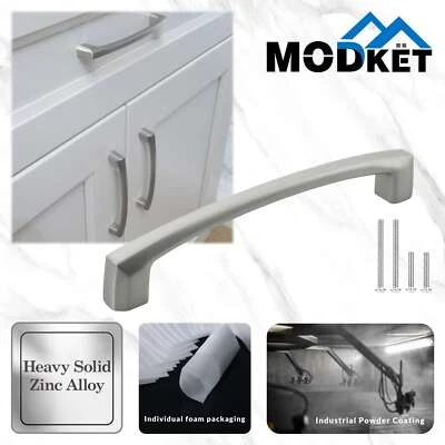 Mueble moderno de níquel cepillado macizo tiradores tiradores cocina baño cajones Foto 1 de 4