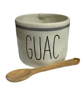Mud Pie Kitchen Dining Guacamole Dip Cup Bowl & Spoon Set New - Picture 1 of 4