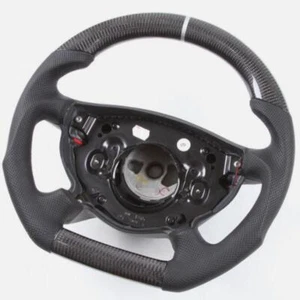 For Mercedes-Benz E55 E320 G Carbon Fiber Perforated Leather Steering Wheel - Picture 1 of 5