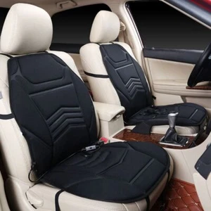 Universal Heated Seat Covers 12V Seat Heating Pad Winter/Cold Days - Picture 1 of 12