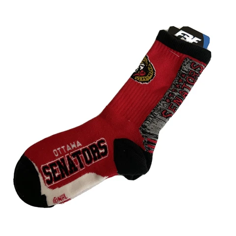 Ottawa Senators For Bare Feet Unisex Crew Socks. Women’s Size 6-11 or Men 5-10 Cover