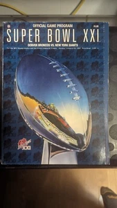 Super Bowl XXI Official Game Program Broncos Vs Redskins January 1987 - Picture 1 of 4