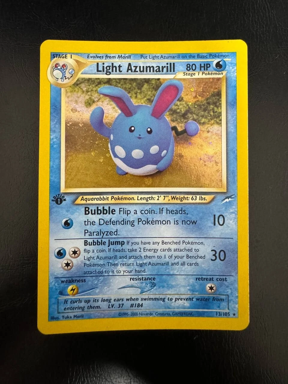Pokemon Neo Destiny Light Azumarill 1st Edition 13/105 Near Mint SWIRL