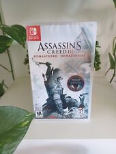 "Assassin's Creed III: Remastered"  Nintendo Switch [Factory Ref] (SEALED).