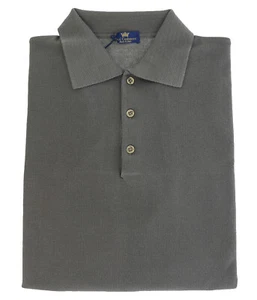 Polo grande de mezcla de algodón modal para hombre suéter topo de Real Cashmere - Imagen 1 de 6