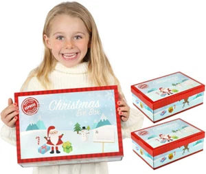 PACK OF 2 CHRISTMAS EVE BOX CHRISTMAS GIFT BOX XMAS WRAPPING 32 x 21 x 11cm - Picture 1 of 9
