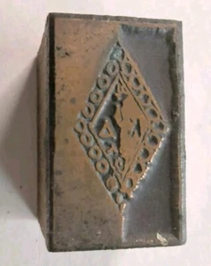 VINTAGE Kappa Delta sorority member pin badge letterpress block OLD KD - Picture 1 of 9