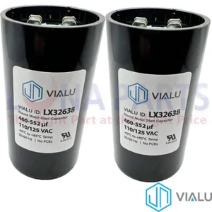 Pack of 2 - VIALU - 460-552 uf/MFD 110-125 VAC Round Start Capacitor 50/60 Hz - Picture 1 of 5