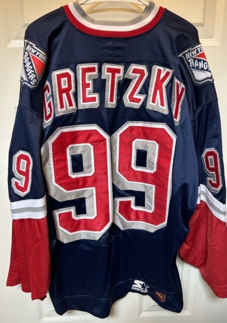 Mitchell & Ness New York Rangers Wayne Gretzky #99 '96 Blue Line Jersey, Men's, XXL