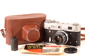 FED 3 ⭐ Serviced CLA USSR Leica Film L39 Camera Industar 61 53mm Lens, FULL SET - Picture 1 of 13