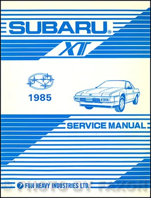 1985 Subaru XT Tienda Manual Suplemento Originales Reparación Servicio Libro OEM - Imagen 1 de 2