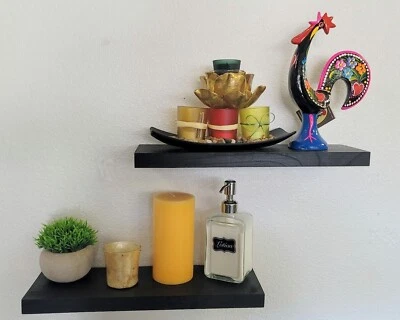 Floating Shelf - Stylish Wall-Mounted Shelves for Home and Office Black - Image 1 of 4