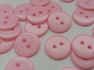 10 Pink Buttons 15mm (5/8") Resin Baby Girls Clothing Knitting Sewing Buttons - Picture 1 of 1