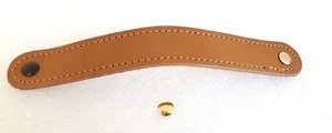 Leather Rich Caramel handle hole centres 102mm x 25mm wide 3 SCREW COLOURS} - Picture 1 of 2