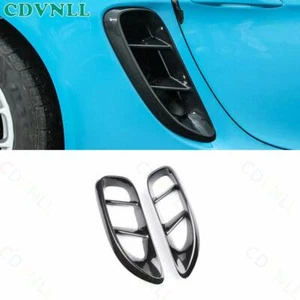 Para Porsche 718 2016-2021 ABS Fibra de Carbono Guardabarros Lateral Ventilación de Aire Cubierta de Salida 2X - Imagen 1 de 8