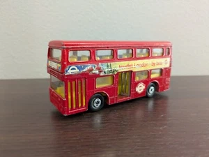 Vintage Matchbox The Londoner K-15 Bus - Tourist London 1972 Opening Doors Red - Picture 1 of 9