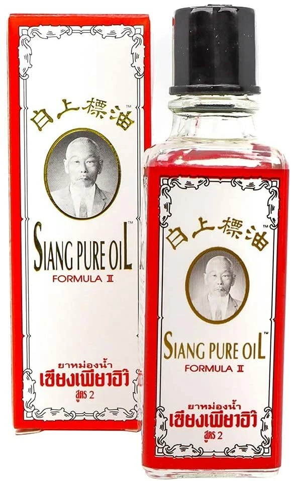 Óleo puro Siang original de mentol de hortelã-pimenta branca - 6 frascos x 25cc   - Imagem 1 de 1