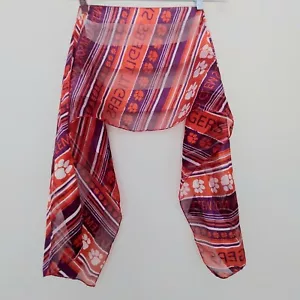 "Sciarpa di raso Clemson Tigers donna ufficiale 12"" x 60" - Foto 1 di 8