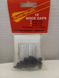 Super Shaft Archery Arrow Nock Caps Aligned Fiber 12 Pieces - Picture 1 of 3