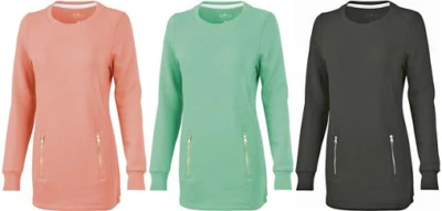 NWT Lot 3 CHARLES RIVER NORTH HAMPTON SWEATSHIRTS Coral Mint Black  XS - Imagem 1 de 4