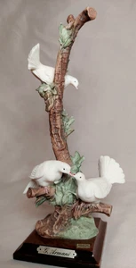 Giuseppe Armani "Three Doves" Vintage Home Ceramic Collectible Sculpture Decor - Picture 1 of 11